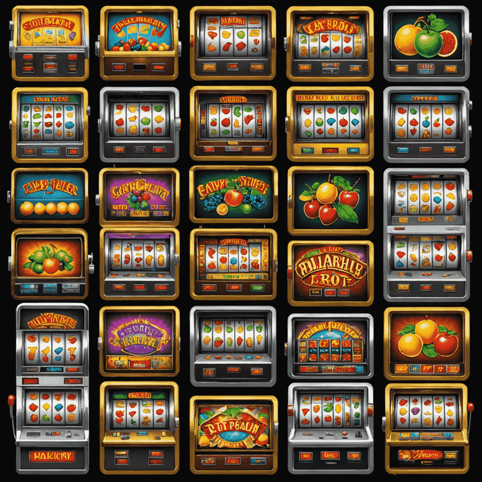 Collage showing the evolution of slot themes from classic fruit symbols to modern movie-themed slots