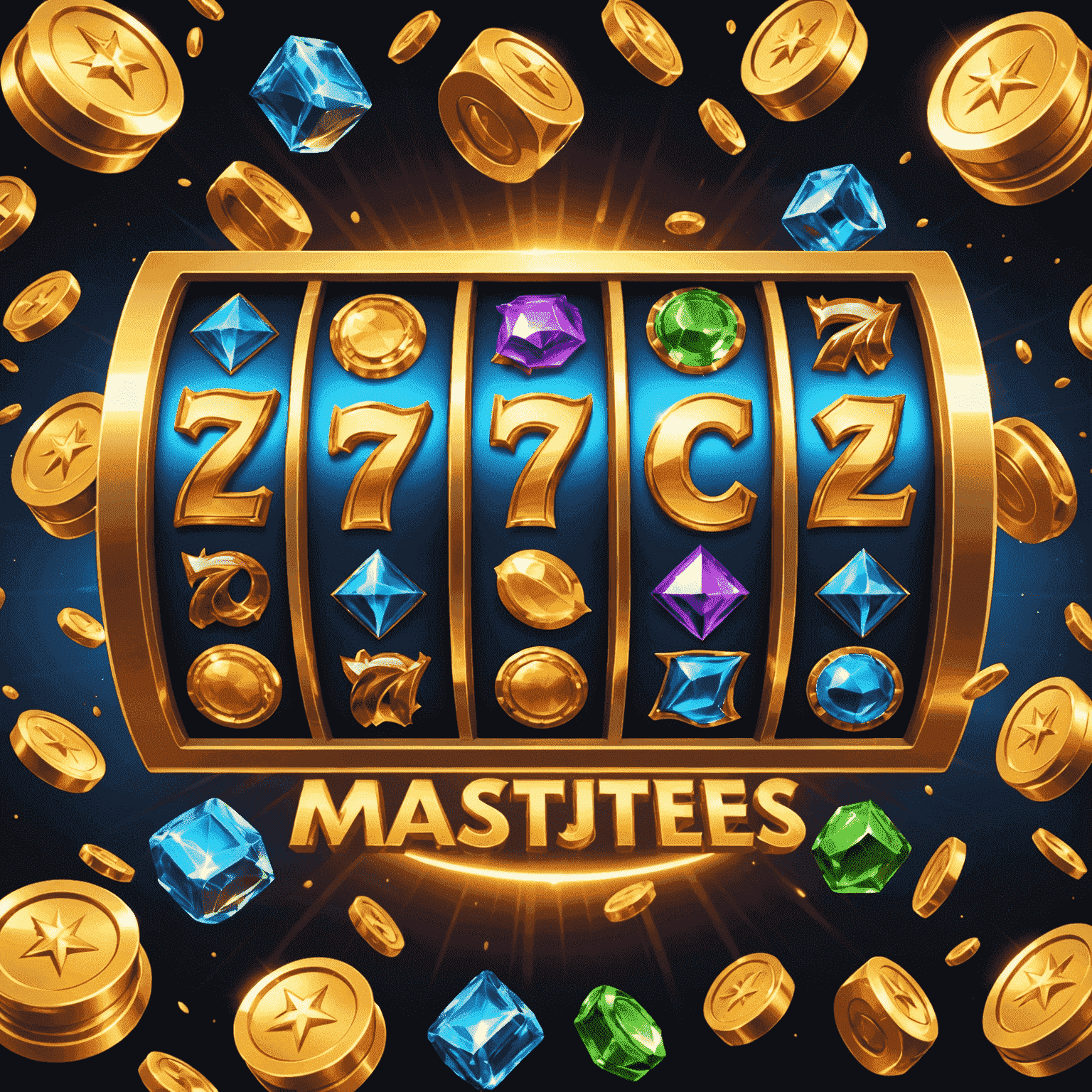 A series of animated slot symbols in motion, showcasing dynamic effects and transitions